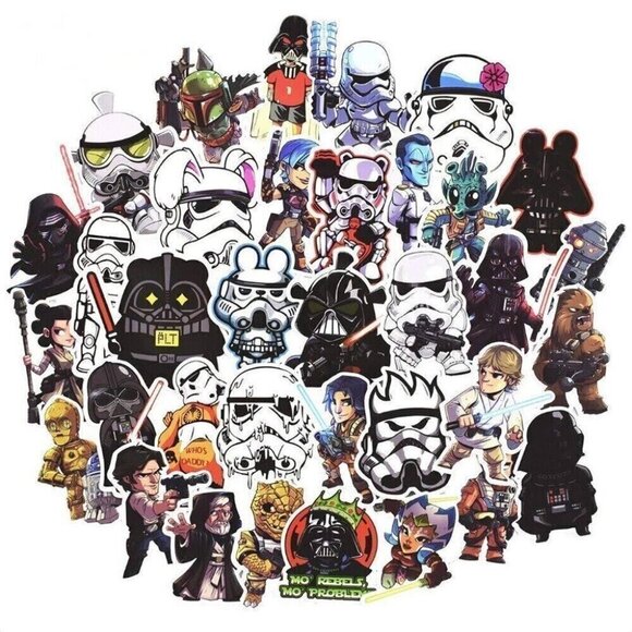 Lot of 100 Random Vinyl Star Wars Stickers - Picture 4 of 5